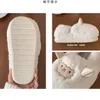 Pantoufles en fourrure de mouton mignonnes pour femmes et filles, pantoufles en peluche douce Kawaii, chaudes d'hiver, pantoufles de maison de dessin animé, chaussures d'intérieur antidérapantes