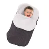 Filtar Svadlande SMGSLIB Baby Sleeping Bag Winter Berber Fleece Outdoor Barnvagn varm Antikick stickad född svängning 221208