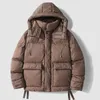 Down Down Parkas Winter Winter Puffer algodão acolchoado espesso Thermo Puffy sobretudo moda moda com capuz à prova de vento tamanho M 4xl 221207