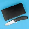 M1227 0562CF Flipper Nóż Nóż D2 Drop Point Satin Blade Fibre z TC4 TITANIUM STOFN HANDINE BALKING BADER SZYBKO Otwarte EDC Pocket Folder Noże