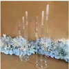8pcs 10 heads Holders Wedding Decoration Centerpiece Candelabra Clear Candle Holder Acrylic Candlesticks for Weddings Event Party new
