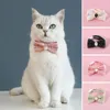 Hundhalsar Pet Bow Tie Choke Proof Polyester Klä upp universell kattkrage halsrem för daglig samling