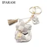 IPARAM New PU Cat Key Chain Accessories Tassel Keychain Car Keychain Jewelry Bag260K