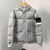 Men's Down Parkas Metal Nylon Hooded Men's Down Jacket Autumn Winter Outdoor Button Warm Zipper Pocket Doudoune Homme 5 Colors MA619 221208