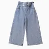 Trousers 4 11Y Girls Jeans Pants Spring and Autumn Teenage Loose Straight Children's Wide leg Student 221207