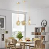 Chandeliers Modern Glass Loft Chandelier Lighting Nordic LED Home Bedroom Light Fixtures Creative Restaurant Ceiling