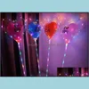 Other Event Party Supplies Transparent Heart Shaped Ball Led Light Love In Glow Handheld Birthday Decoration Balloon 100 Set Sn171 Dhttd