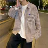 Camicie eleganti da uomo Camicia a quadri primavera ed estate di alta qualità Ins Camicia da uomo a maniche lunghe coreana Cappotto versatile Casual Coppia Tendenza Studente