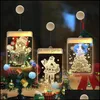 Kerstdecoraties huishouden kerst themalamp snaar kerstman patroon led familie indoor decoreer energiebesparende 3D gekleurde dhni6
