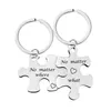 Party Favor 18 Styles Stainless Steel Puzzle Couple Pendant Metal Keychain Jewelry Valentine's Day Gift Lovers Keychains