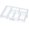 Jewelry Pouches Plastic 6 Slots Tool Box Organizer Storage Beads Fashion Packaging Gift Earring Ring