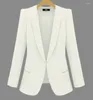 Trajes de mujer de talla grande de negocios para mujer Blazers de pecho oculto 2022 primavera otoño colores sólidos Blazer de manga larga ropa de trabajo de oficina