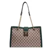 Outlet Ladies Shoulder Bags Classic Printed Chain Bag Street Trend Kontrast L￤derhandv￤ska Horisontell multifunktionell f￤rg Matchande Fashion Ryggs￤ck
