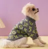 Hondenkleding breien trui casual luxe klassieke dubbele presbyopia breien ontwerper dikker warme hoodies lagen puppy