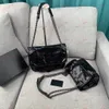 Zincir omuz çantası kanal çantası siyah tote lüks kozmetik butik çantalar moda çantalar satchel bayan vintage tasarım farklı boyutlar