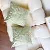 Kudde Dunxdeco Simple Ins Fresh Green Leaf Soft Cover Dekorativ fall Nordisk naturkonst vardagsrum Bädd