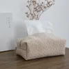 Toilet Paper Holders Art Linen tissue box holder Car Napkin Home Living Room Pumping Storage Box Desktop Organizers 221207