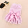 Dog Apparel Luxury Dress With Pearl Bowknot Summer For Small Medium Dogs Pet Skirt Chihuahua Costume Puppy Yorkies Clothes