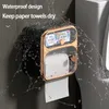 Uchwyt do papieru toaletowego Uchwyt do ręcznika Wodoodporny tkanek pudełko na ścianę przechowy