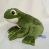 16cm Cute Green Frog Real Life Plush Toy Simulation Sitting Frogs Stuffed Soft Mini Animal Doll Birthday Christmas Gift For Kids