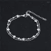 Anklets Silver Color Anklet Twisted Weave Chain Bohemian Vintage Footwear Leg Bracelets Female Foot Jewelry LB001