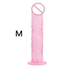 Sex Toy Dildo 3 tamanho translúcido geléia macia grande realista realista pênis de pênis de pênis brinquedos para mulheres massagem anal vagina