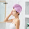 タオルマイクロファイバーヘアタオルラップ女性用カーリースパターバンラピッド乾燥バスシャワーキャップクイックドライヘッド