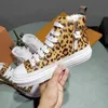 Women's Fashion Boots High Top Casual Shoes Leopard-print Designer Shoes Old Flower Print Vintage 5A Leather Rubber Toe Non-slip Autumn Winter Luxury Size 36-41 Zipper