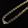 Men039s 10K Solid Yellow Gold 2 5MM Flat Mariner Link Style Chain 1624 Inches264F4181393