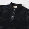 Men's Polos GustOmerD Nice Summer Polo Shirt Flower Print 111% Cotton Collar Slim Short-sleeved