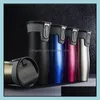 Tumblers Travel Mugs Tumblers Office vattenflaskor Accuuminsated rostfritt stål Kaffemugg med smart lock 450 ml Drinking Cups Drop Dhapp