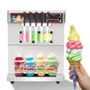 Livraison gratuite à la porte USA ETL CE Cuisine Frozen Yogourt Cappuccino Tabletop 5 saveurs Soft Serve Machine de crème glacée Dispensateur transperant complet