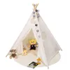 Leksakstält Barn Teepee för barn Portable Tipi Infantil House Children Cabana Decoration Mattor LED -lampor 221208