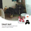 Toiletbrakomslagen Kerstbaderkleed Sets Sneeuwman Deksel Cover Vloegkussentank voor vakantie Xmas Home Decoratie