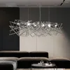 Ljuskrona italiensk design nordisk post-modern ljuskrona kreativ konst ljus lyx vardagsrum matsal rektangulär stjärna