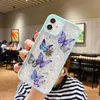 Cartoon Clear Glitter Butterfly Yumuşak Şok geçirmez Telefon Kılıfı İPhone 14 12 13 11 Pro Max Xs Max XR X 6S 7 8 Plus SE Sevimli Kabuk
