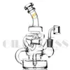 리사이클러 독특한 유리 봉 DAB 장비 퍼플 스프링클 퍼크 오일 리그 워터 파이프 그릇 헤드 쿼츠 뱅거 봉