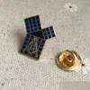 Pins Broscher 100st Euclids 47th Problem Pythagorean Tie Tack Broscher och Pins Badge Theorem Frimurare Metall Blue Lodge Lapel Pin D Dhuph