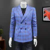 Herrdräkter Ankomst Casual Blazers för män Elegant elegant bröllopsdräkt Homme Terno Masculino 5xl Big Size Prom Blazer Hombre XZ009