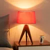 Bordslampor koreansk veckad lampa tr￤ f￶r vardagsrum sovrum hem deco s￶t skrivbord med tricolor led gl￶dlampa bredvid
