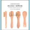 Brosses de bain Éponges Épurateurs Brosse nettoyante pour le visage pour l'exfoliation du visage Poils naturels Brosses exfoliantes Brossage à sec avec Dhz5B