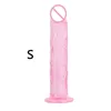 Sex Toy Dildo 3 Storlek genomskinlig mjuk gelé Big realistisk falsk Dick Penis Butt Plug -leksaker för kvinnliga män Vagina Anal Massage