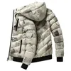 Men's Down Parkas Winter Jacket Fashion Printing Warm Fleece Thick Coat Male Outwear Hip hop Streetwear Parka Jackets Men L221207