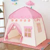 Toy Tents Portable Children's Tent لطيف Wigwam طي الأطفال Tipi Baby Play House Girls Girls Princess Castle Decore 221208