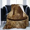 Coperte Coperta di flanella Cappello a cilindro Steampunk come concetto di fantascienza Sottile coperta morbida meccanica sul divano letto Patchwork da viaggio