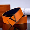 Novo cinturão de designer de luxo letra de cinto de couro lisa fivela feminina cinturões em relevo largura de 3,8 cm versátil duplo lacrado