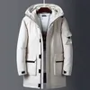 Heren Down Parkas Winter Jackets Men Witte Duck Warm Hooded Lange herfst Casual Top Parka Male Black Fluffy Coat Beige Yellow 221207