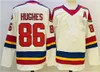 Maillot de hockey rétro inversé pour hommes # 13 Nico Hischier # 86 Jack Hughes # 7 Dougie Hamilton Martin Brodeur Jesper Bratt Yegor Sharangovich Maillots blancs