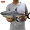 アクションおもちゃのフィギュアOENUX大規模シーライフアニマルソフトグレートホワイトサメのビッグモデルリアルな教育玩具のための子供ギフト221208