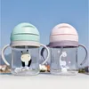 Cups Dishes Utensils 250350ml Baby Feeding with Straw Children Learn Drinking Bottle Kids Training 221208